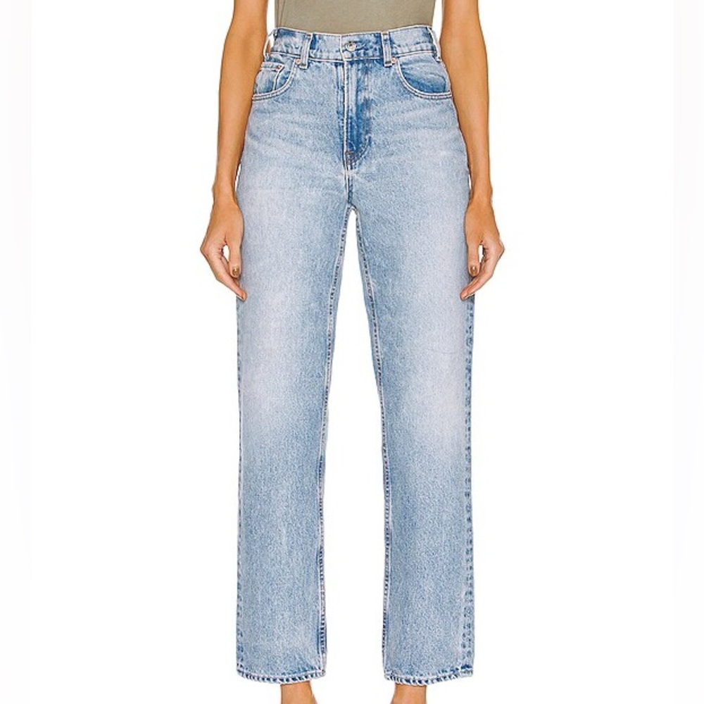 GRLFRND The Sophia Super High Rise Tomboy Straight Jeans in Park Avenue
